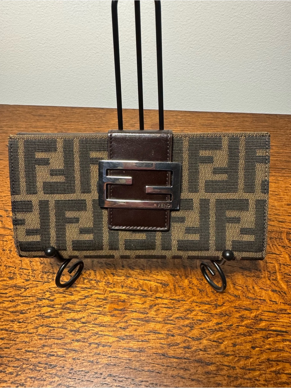 Fendi Vintage Zucca Canvas Continental Long Wallet